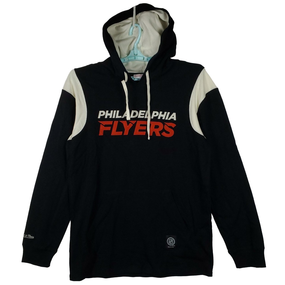 Philadelphia Flyers Mitchell & Ness NHL Large Thermal Hooded Longsleeve New
